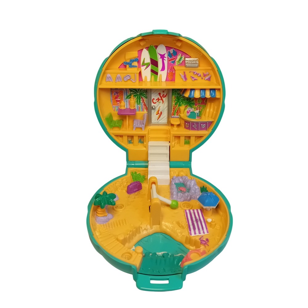 1989 Vintage Bluebird Polly Pocket Beach Party No Figs Compact Miniatures Retro